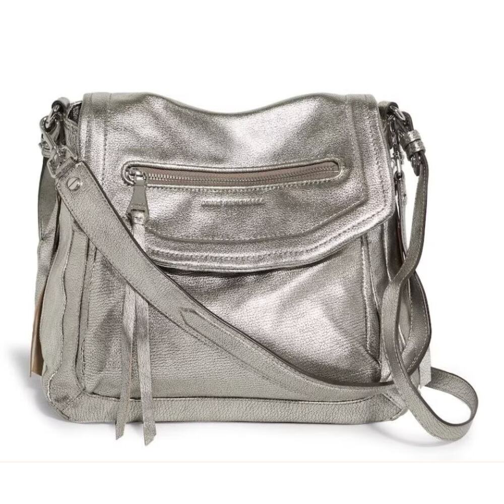 Aimee Kestenberg Fifth Avenue Pewter Pebbled Leather Convertible Shoulder Bag - Picture 12 of 12